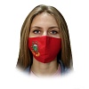 Многоразовая маска, двухслойная с вышивкой (Красный)