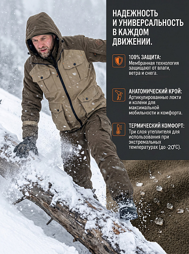 Демисезонный костюм Визард-3 (Исландия), Коричневый Демисезонный костюм Визард-3 (Исландия), Коричневый