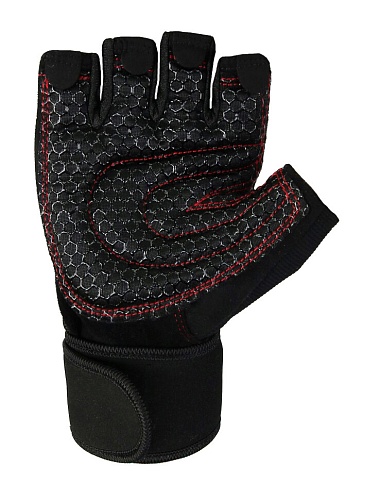 Перчатки без пальцев IFRIT FOBOS (черный/красный)