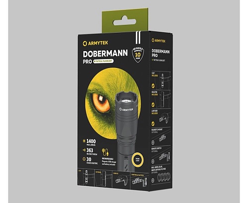 Armytek Dobermann PRO Magnet USB (теплый свет)